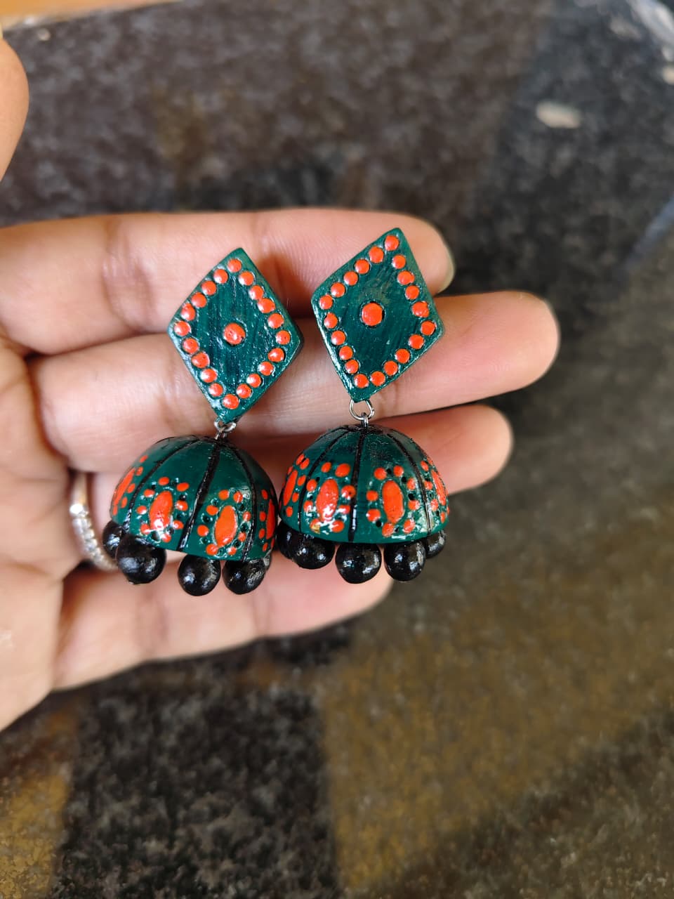 Terracotta Treasure Jhumkas