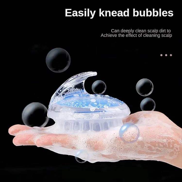 Hair Scalp Massager Shampoo Brush Head Massage Soft Silicone Bristles And Remove Dandruff Growth Deep Cleaning (Pack of 1)�