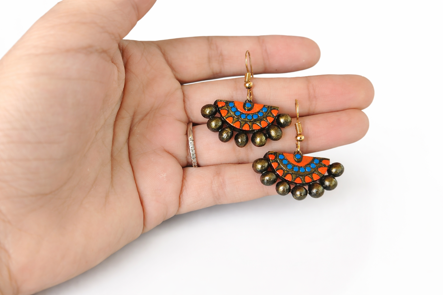 Vibrant Tribal Arc Jhumkas