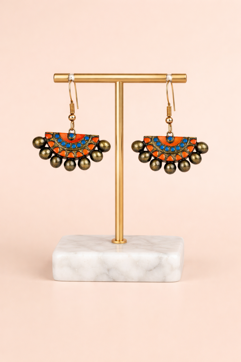 Vibrant Tribal Arc Jhumkas