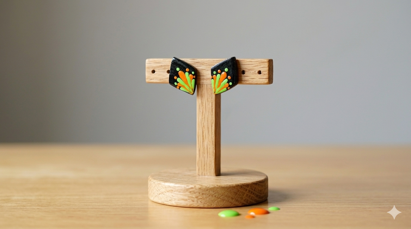 Vibrant Tribal Arc Jhumkas