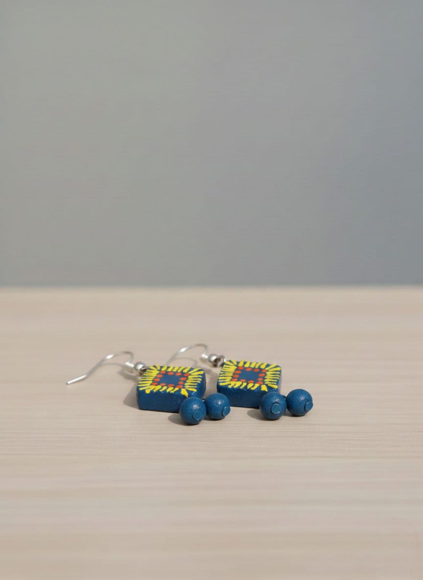 The Heritage Diamond: Hand-Painted Terracotta Drops